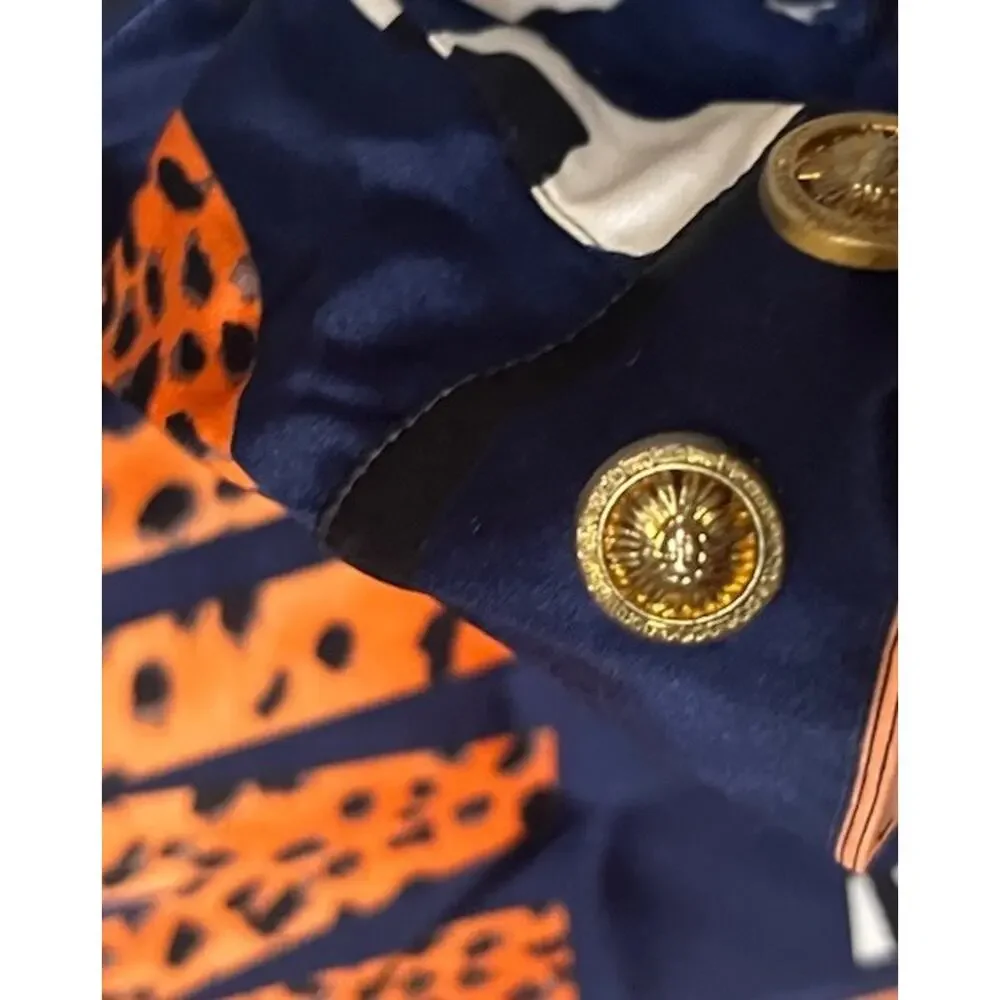 Vintage Massardi Gold Label Silk Shirt M Be Kind to Animals Maximalist 80s 90s